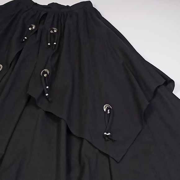 Western Collection Circle Skirt With Conchos Fringe on Outer Skirt Waist 26 in - Picture 2 of 16